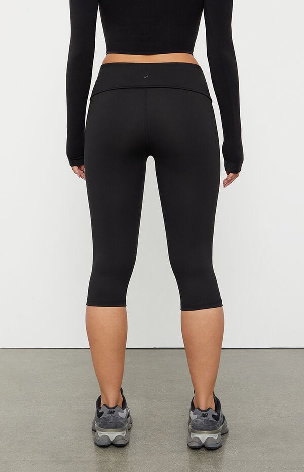 PAC 1980 WHISPER Active Icon Fold-Over Capri Yoga Pants