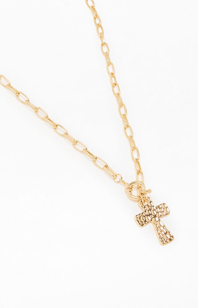 Pacsun Cross Chain Pendant Necklace