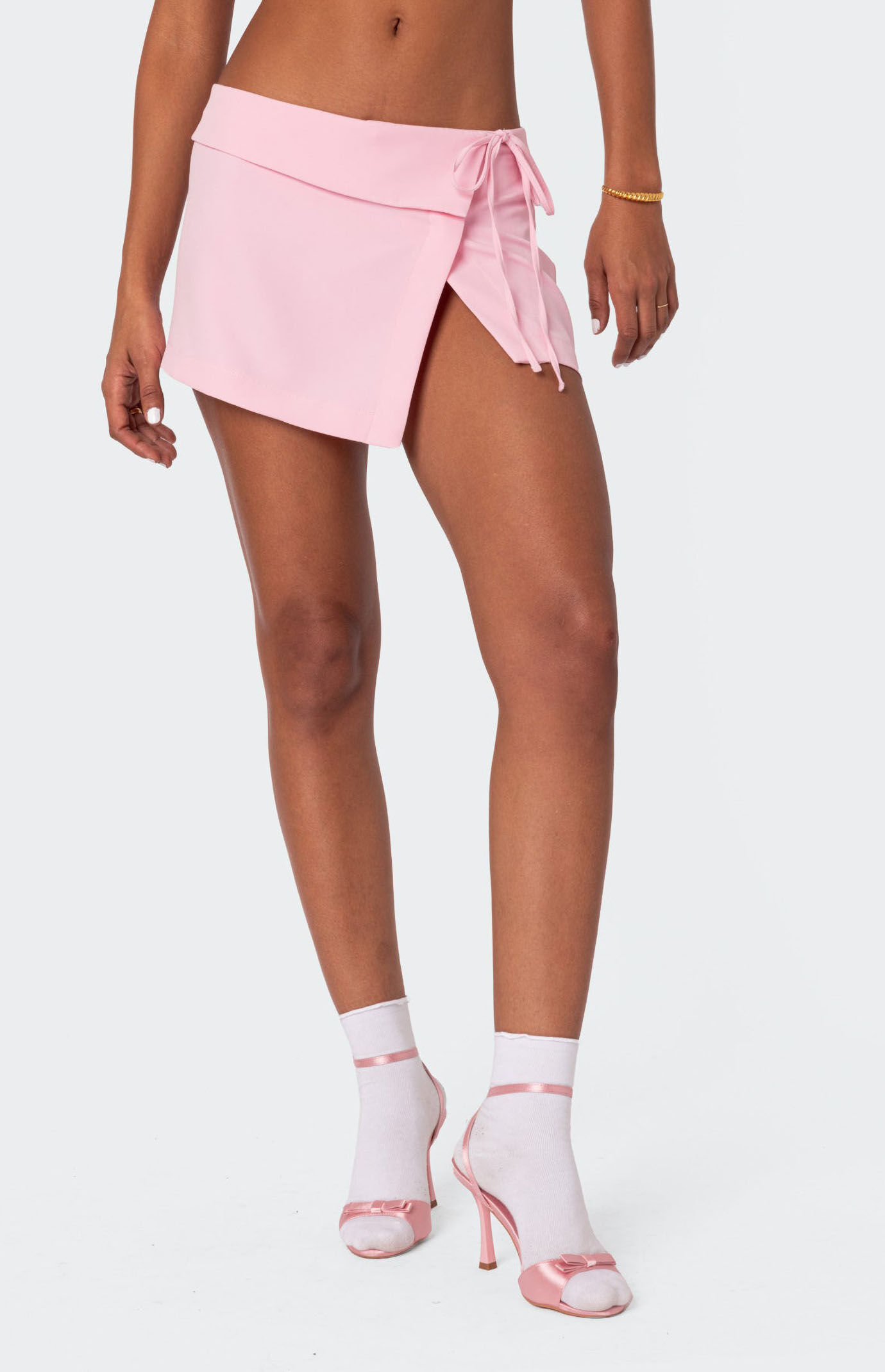 Edikted Selena Asymmetric Wrap Mini Skirt | PacSun