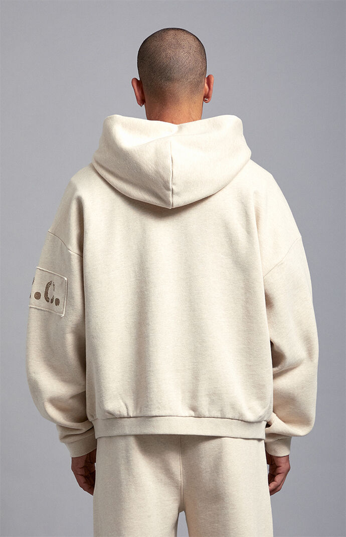 A.R.C. Heather Oatmeal Heavyweight Full Zip Hoodie