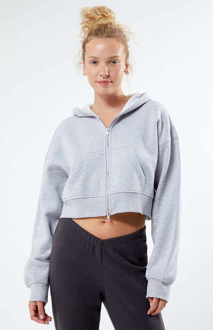 Cropped zip up hoodie pacsun shop