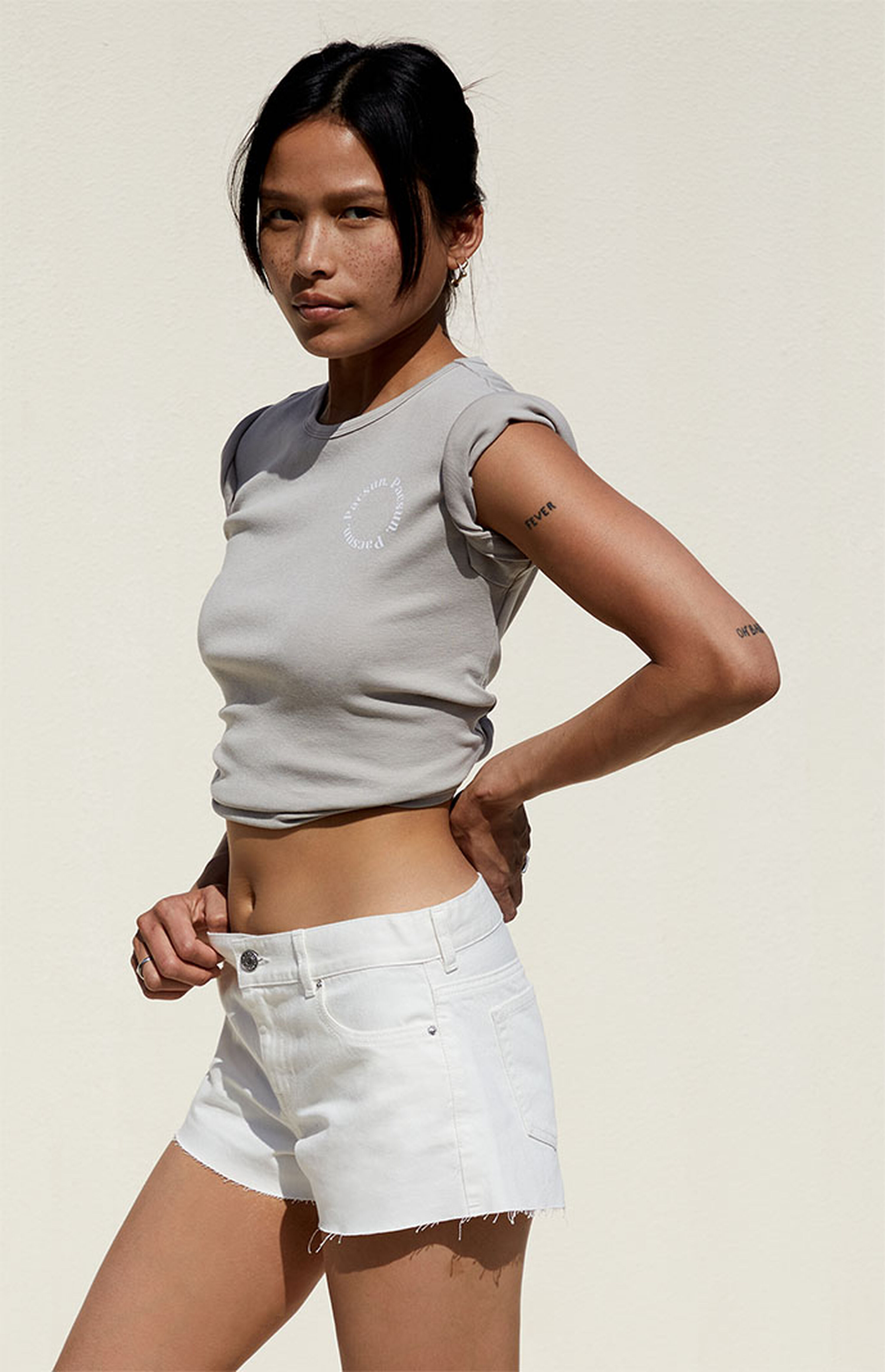 Pacsun White Low Rise Denim Shorts | Pacsun