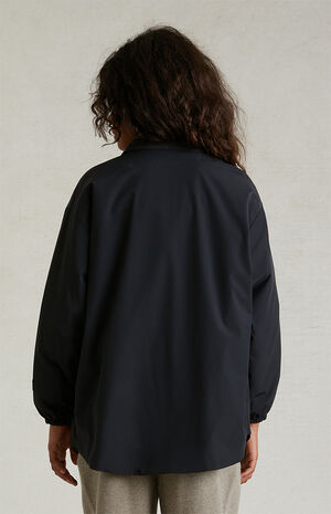 Essentials Black Overshirt Jacket image number 4