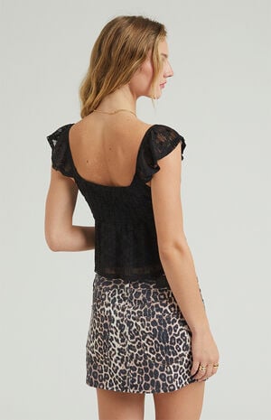 Pacsun Leopard Mid Rise Denim Mini Skirt | PacSun