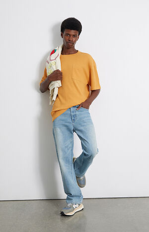 Gold Boxy Waffle T-Shirt image number 4