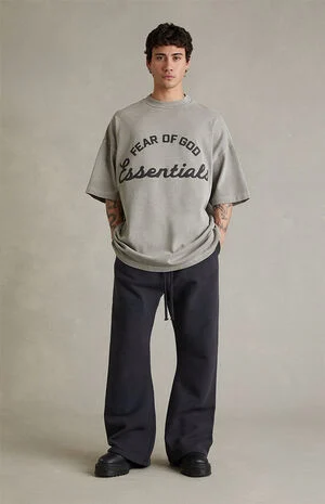 Faded Black Training Classic Flare Sweatpants image number 2