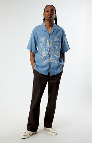 Provincial Blue Oversized Camp Shirt image number 3