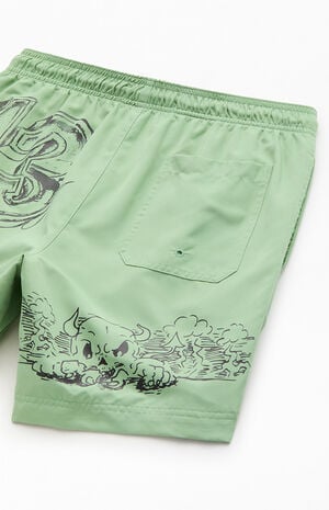 Sketchbook Seersucker 6.5" Swim Trunks image number 4