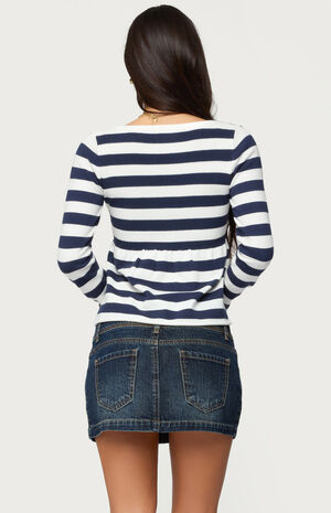 Lockie Striped Knit Babydoll Top image number 3