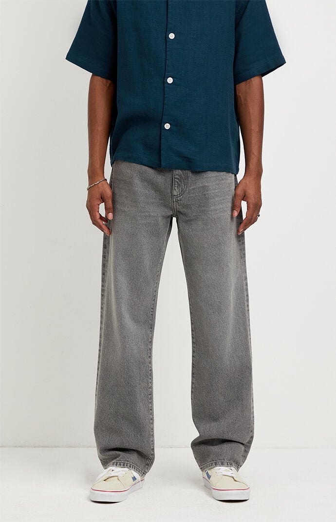 Pacsun Logan Relaxed Straight Jeans Gray