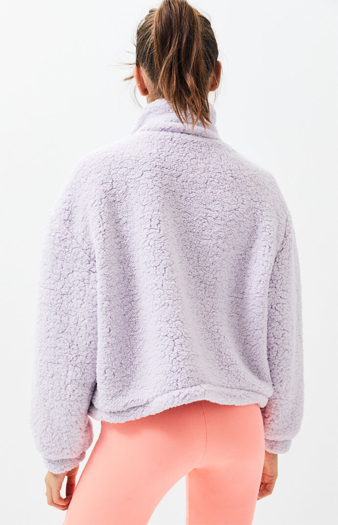 lilac sherpa jacket