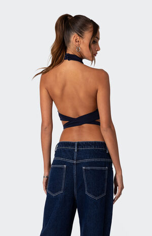 Hamlin Wrap Tie Crop Top image number 5