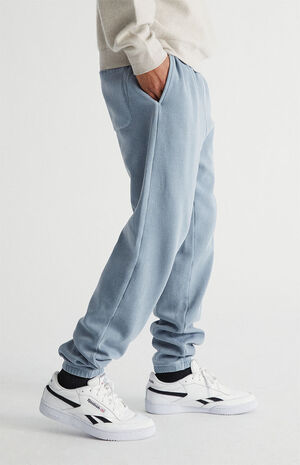 Blue Stone Wash Relaxed Sweatpants image number 3