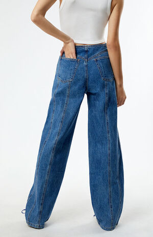 Daydream Lace-Up Low Rise Jeans image number 4