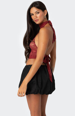 Alena High Neck Sheer Lace Top image number 4