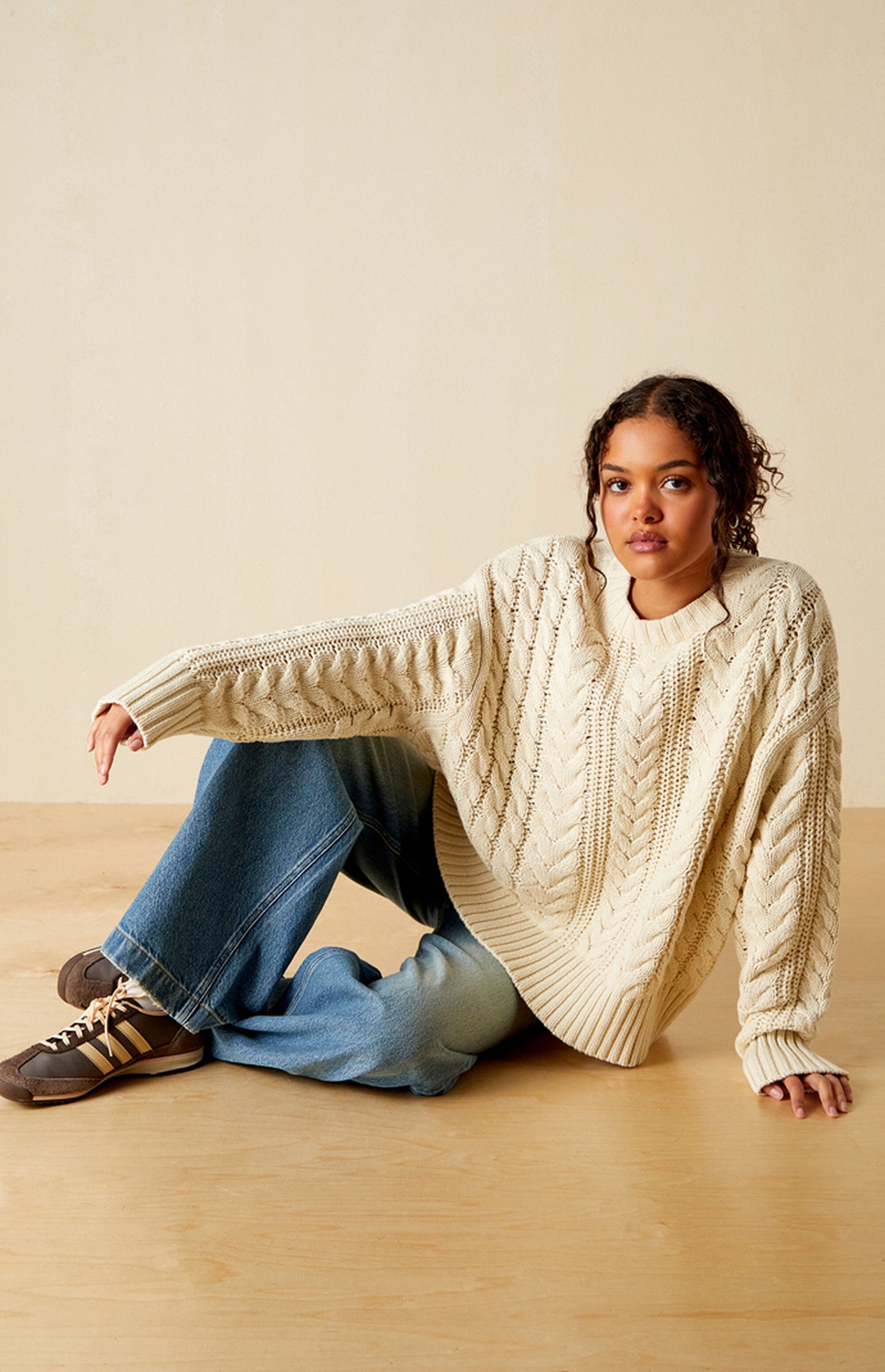 Your Favorite Rory Cable Knit Sweater Pacsun