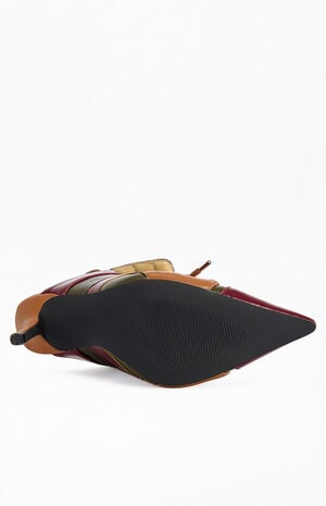 Women's Ambre Olive Point-Toe Wrap-Around Stiletto Pumps image number 5