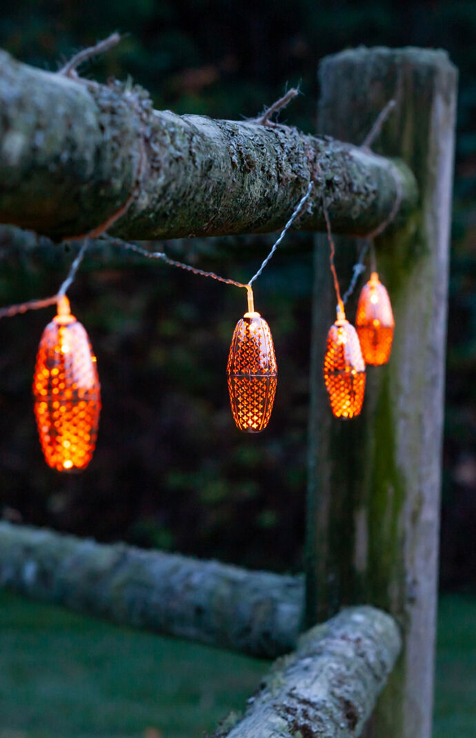 Copper Rust Marrakesh Metallic String Lights