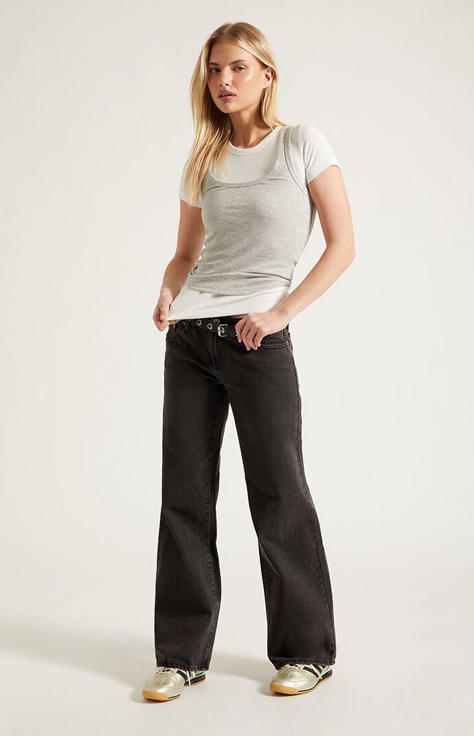 Pacsun Zoe Low Rise Girlfriend Jeans Black