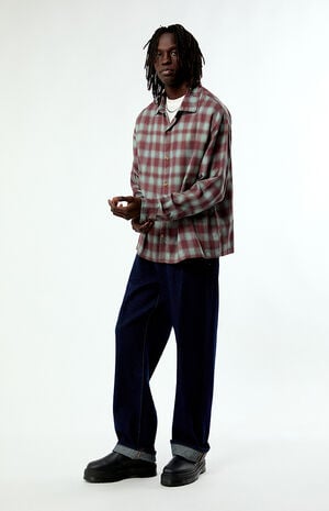 Dune Plaid Print Long Sleeve Shirt image number 4