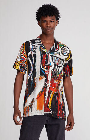 Basquiat Woven Camp Shirt image number 1