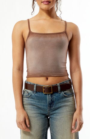 Skylar Washed Square Neck Tank Top image number 2