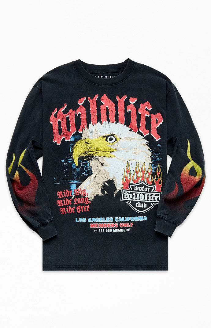 PacSun Wildlife Moto Oversized Long Sleeve T Shirt PacSun
