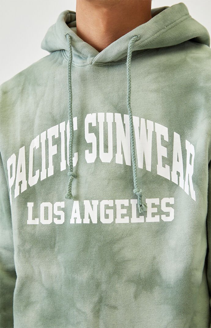Tie-Dyed Teal LA Hoodie