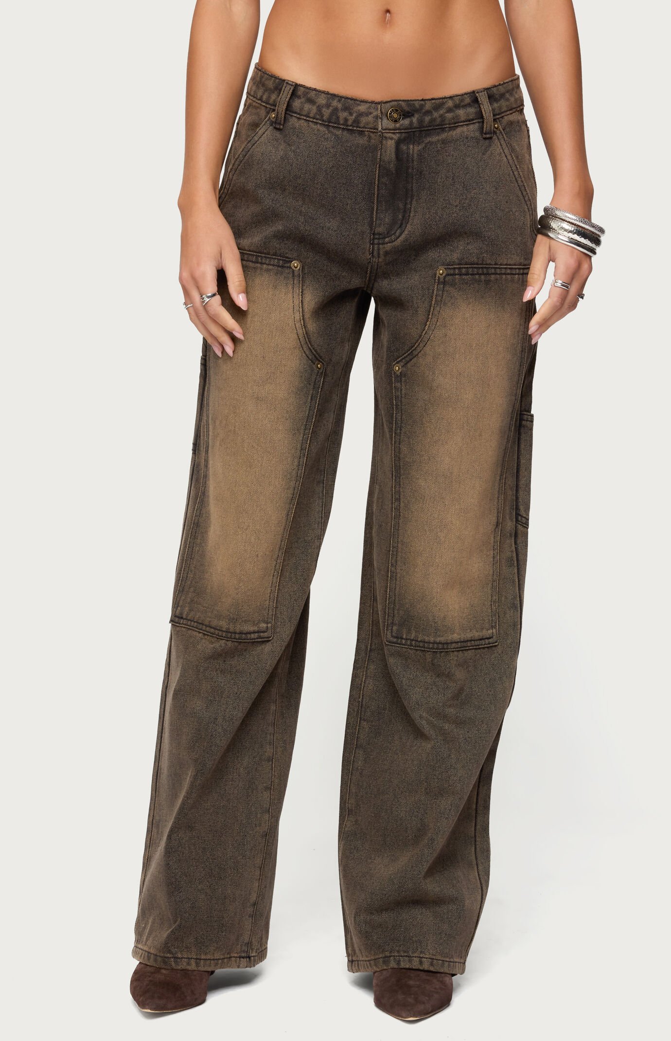 Edikted Ayla Low Rise Carpenter Jeans