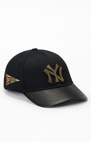 Faux Leather Brim NY Yankees Dad Hat image number 1