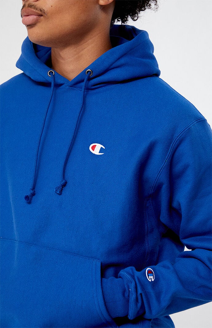 Blue champion hoodie pacsun clearance