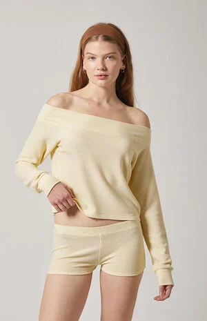 Active Aspen Waffle Knit Quinn Micro Shorts image number 2