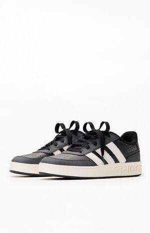 Kids Black & White Breakbase Shoes image number 2