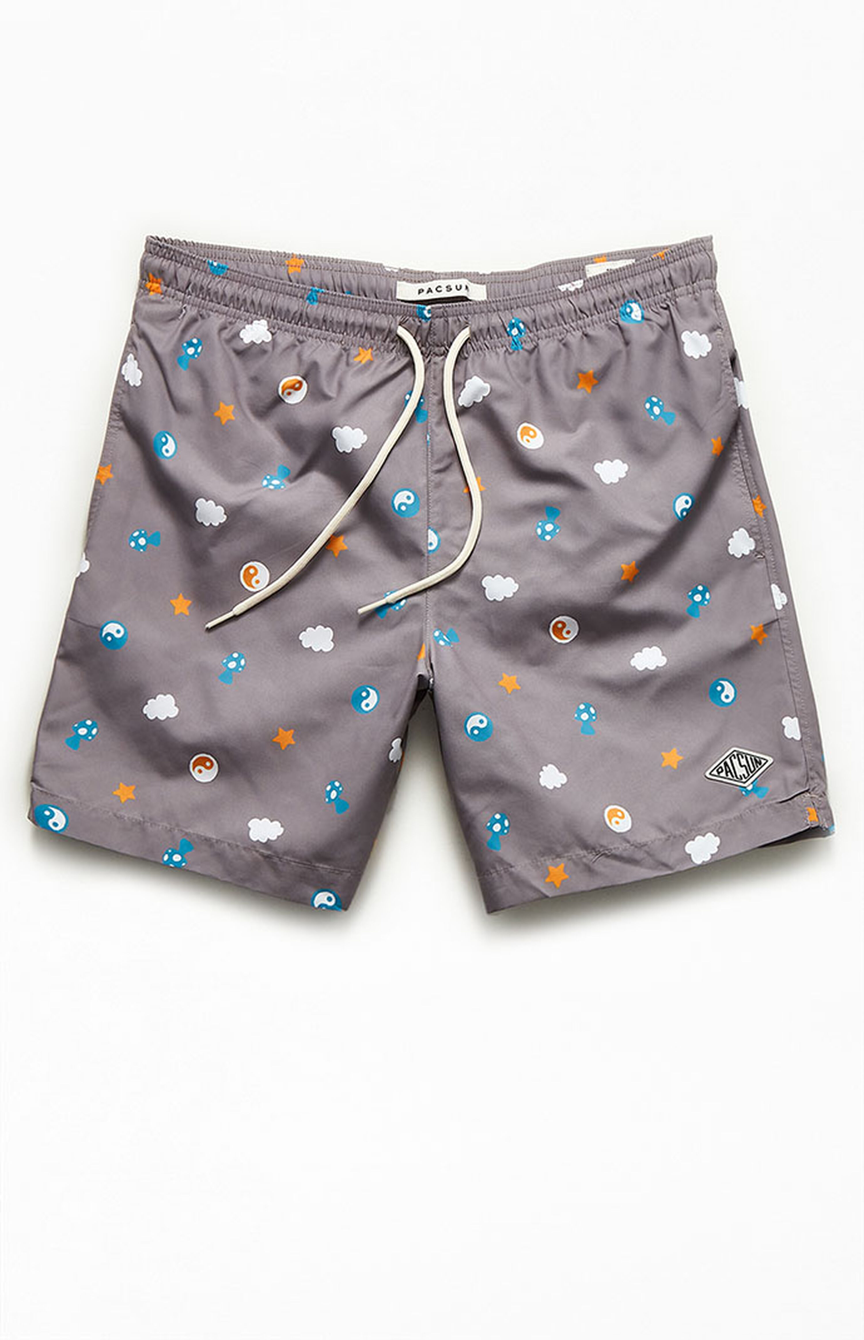 PacSun Shroom 17" Swim Trunks PacSun