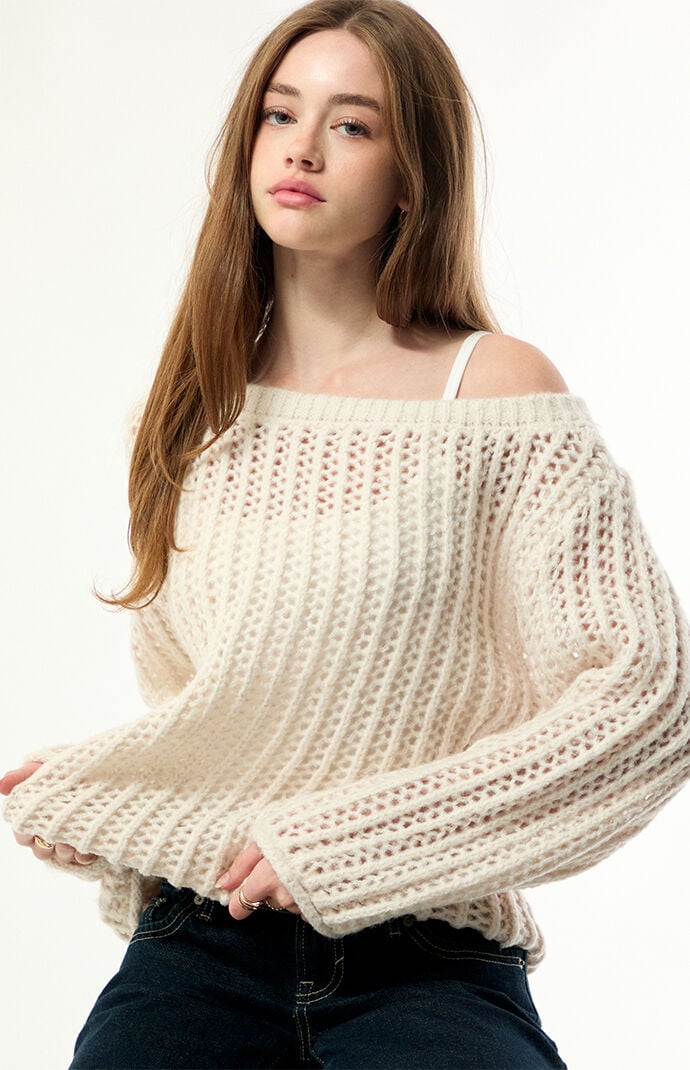 Your Favorite Sally Off-The-Shoulder Pullover Sweater
