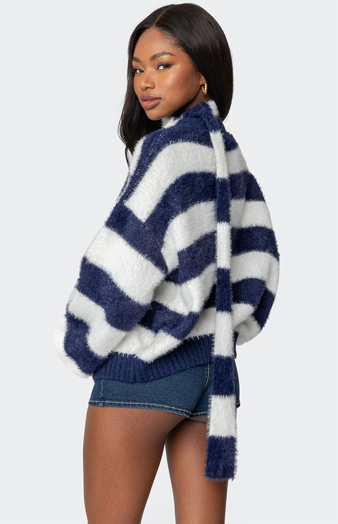 Edikted Striped Two Piece Knit Scarf Cardigan | PacSun
