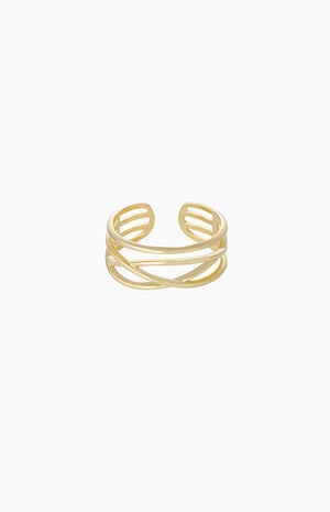 Easy Twists Gold Ring image number 1