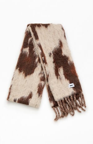 Max Cow Print Tassel Scarf image number 1