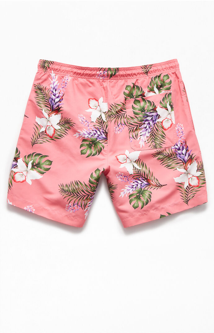 Coral Floral 16" Swim Trunks
