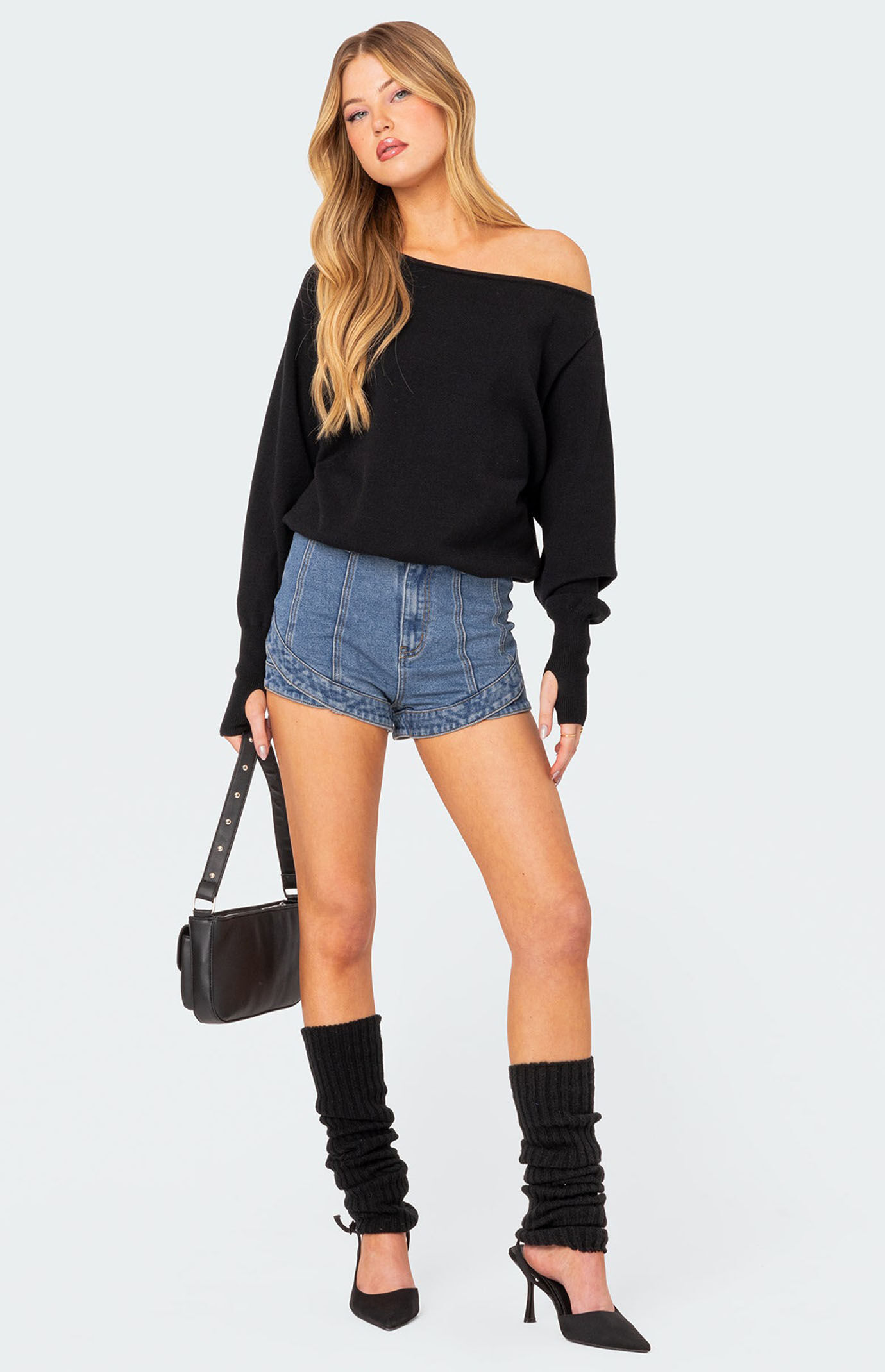 Edikted Off Shoulder Oversized Sweater | Pacsun