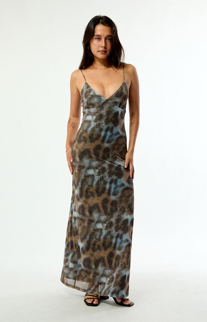 Beverly and Beck Elena Mesh Maxi Dress