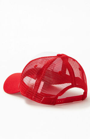 Red Pacific Sunwear Sport Trucker Hat image number 3