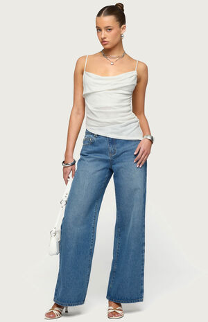 Asymmetric Cowl Neck Tank Top image number 5