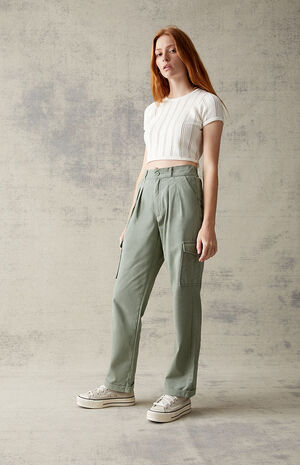 Green Cargo Trousers image number 5