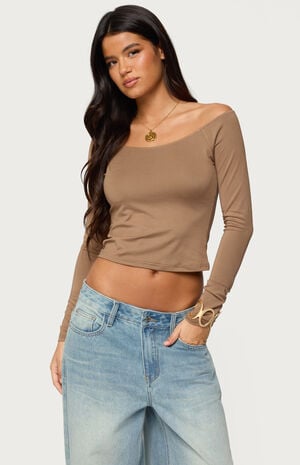 Tahlia V Neck Off Shoulder Top image number 1