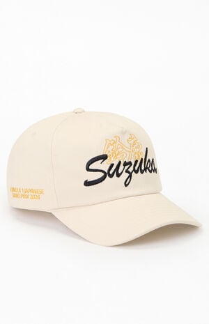x Pacsun Suzuka Cream Racing Snapback Hat image number 3