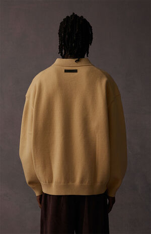 Sand Long Sleeve Polo Sweater image number 5