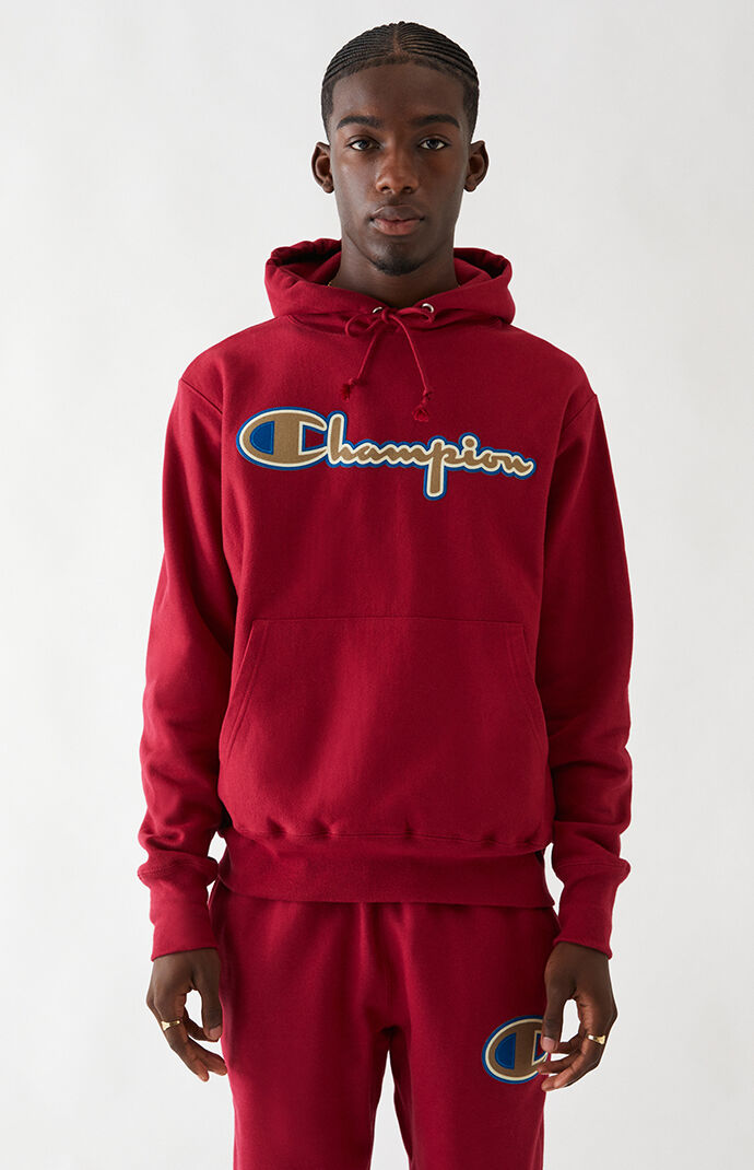 Red champion hoodie pacsun outlet