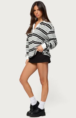 Renya Striped Long Sleeve Polo Top image number 4