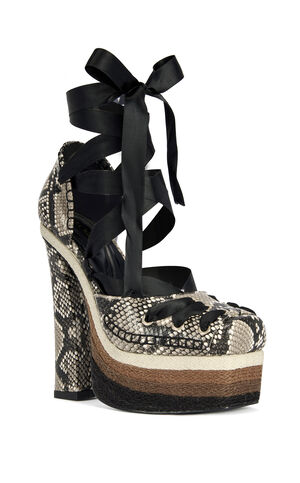 Women's Fonteyn Brown Snake Block Sandals image number 2